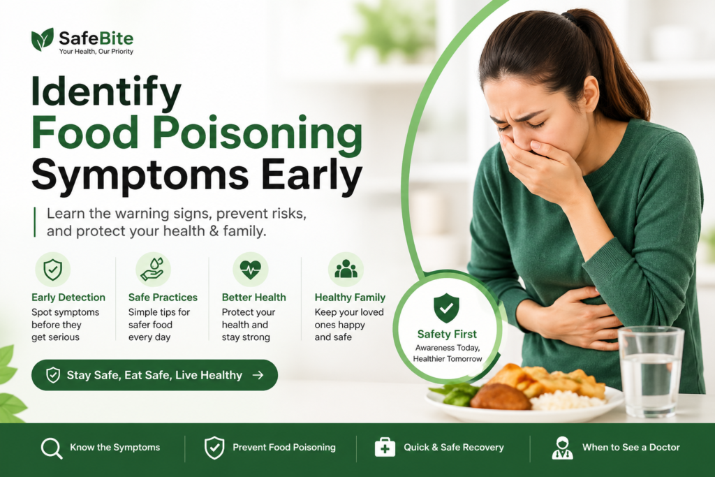 Learn how to identify food poisoning symptoms early and stay safe. Discover warning signs, causes, treatment tips