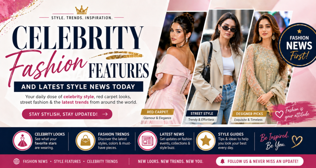 Celebrity fashion features and latest style news today. Discover trending outfits, red carpet looks, and easy style ideas inspired by celebrities